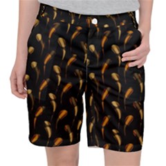 Abstract Art Pattern Warm Colors Women s Pocket Shorts by Ndabl3x