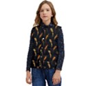 Abstract Art Pattern Warm Colors Kid s Button Up Puffer Vest	 View1