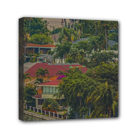 Samborondon District Aerial View Shot, Guayas, Ecuador Mini Canvas 6  X 6  (stretched) by dflcprintsclothing