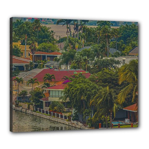 Samborondon District Aerial View Shot, Guayas, Ecuador Canvas 24  X 20  (stretched)