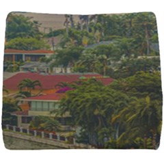 Samborondon District Aerial View Shot, Guayas, Ecuador Seat Cushion by dflcprintsclothing