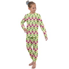 Beetroot Pattern 7 Kids  Long Sleeve Set 