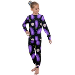 Eggplant Pattern 2 Kids  Long Sleeve Set 