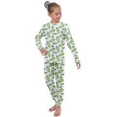 Cucumber Pattern 3 Kids  Long Sleeve Set 