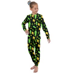 Cucumber Pattern 7 Kids  Long Sleeve Set 