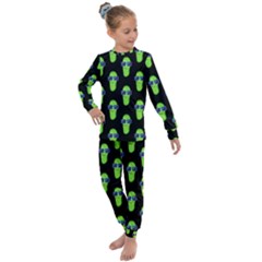 Cucumber Pattern 10 Kids  Long Sleeve Set 