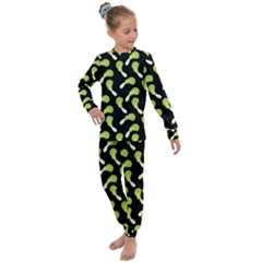 Bok Choy Pattern 2 Kids  Long Sleeve Set 