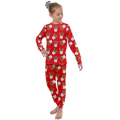 Fennel Pattern 12 Kids  Long Sleeve Set 