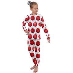 Capsicum Pattern 10 Kids  Long Sleeve Set 