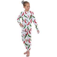 Chili Pattern 6 Kids  Long Sleeve Set 