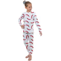 Chili Pattern 14 Kids  Long Sleeve Set 