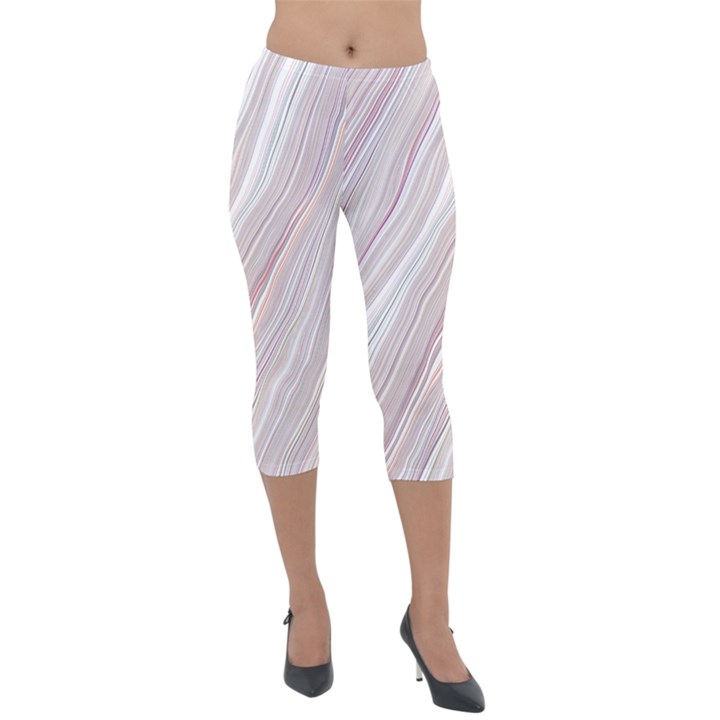 Marble Texture Marble Painting Lightweight Velour Capri Leggings 