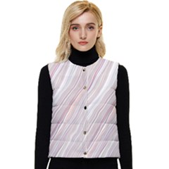 Marble Texture Marble Painting Women s Button Up Puffer Vest