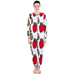 Strawberries Pineapples Fruits Onepiece Jumpsuit (ladies)