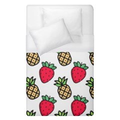 Strawberries Pineapples Fruits Duvet Cover (single Size) by Loisa77