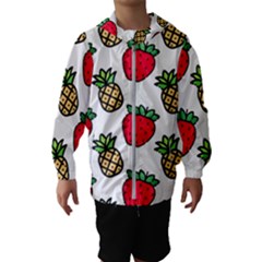 Strawberries Pineapples Fruits Kids  Hooded Windbreaker