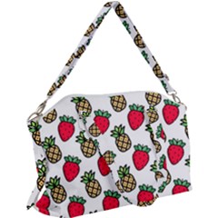 Strawberries Pineapples Fruits Canvas Crossbody Bag by Loisa77