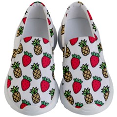 Strawberries Pineapples Fruits Kids Lightweight Slip Ons by Loisa77