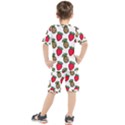 Strawberries Pineapples Fruits Kids  T-Shirt and Shorts Set View2