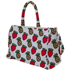 Strawberries Pineapples Fruits Duffel Travel Bag by Loisa77