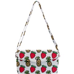 Strawberries Pineapples Fruits Removable Strap Clutch Bag by Loisa77