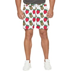 Strawberries Pineapples Fruits Men s Runner Shorts by Loisa77