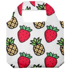 Strawberries Pineapples Fruits Foldable Grocery Recycle Bag by Loisa77