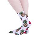 Strawberries Pineapples Fruits Smooth Crew Length Tube Socks View2