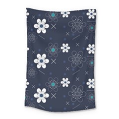 Blue Background Abstract Seamless Small Tapestry