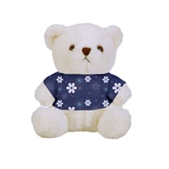 Blue Background Abstract Seamless Full Print Cuddly Teddy Bear by Loisa77