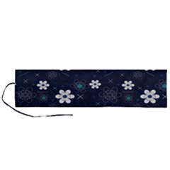 Blue Background Abstract Seamless Roll Up Canvas Pencil Holder (l) by Loisa77