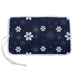 Blue Background Abstract Seamless Pen Storage Case (m) by Loisa77