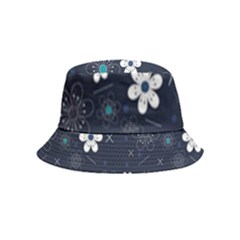 Blue Background Abstract Seamless Inside Out Bucket Hat (kids)