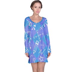 Background Abstract Texture Pattern Long Sleeve Nightdress by Loisa77