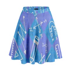 Background Abstract Texture Pattern High Waist Skirt by Loisa77