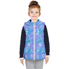 Background Abstract Texture Pattern Kids  Hooded Puffer Vest