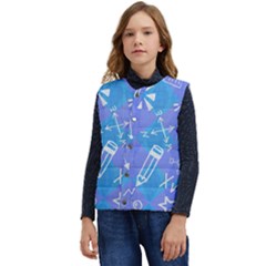 Background Abstract Texture Pattern Kid s Button Up Puffer Vest	