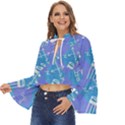 Background Abstract Texture Pattern Boho Long Bell Sleeve Top View2