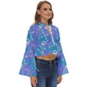 Background Abstract Texture Pattern Boho Long Bell Sleeve Top View3