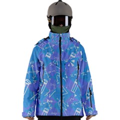 Background Abstract Texture Pattern Men s Zip Ski And Snowboard Waterproof Breathable Jacket