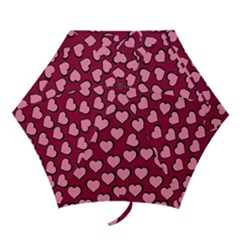 Pattern Pink Abstract Heart Mini Folding Umbrellas by Loisa77