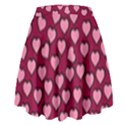 Pattern Pink Abstract Heart High Waist Skirt View2