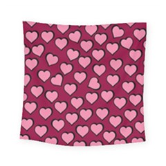 Pattern Pink Abstract Heart Square Tapestry (small)