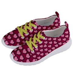 Pattern Pink Abstract Heart Women s Lightweight Sports Shoes by Loisa77