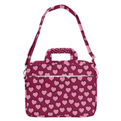 Pattern Pink Abstract Heart Macbook Pro 13  Shoulder Laptop Bag  by Loisa77