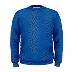 Blue Wave Abstract Texture Seamless Men s Sweatshirt