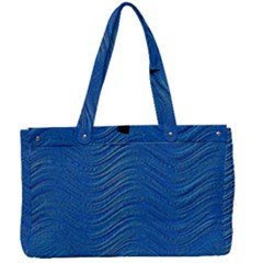 Blue Wave Abstract Texture Seamless Canvas Work Bag by Loisa77