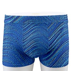 Blue Wave Abstract Texture Seamless Men s Boxer Briefs