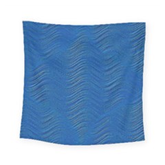 Blue Wave Abstract Texture Seamless Square Tapestry (small)