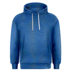 Blue Wave Abstract Texture Seamless Men s Overhead Hoodie